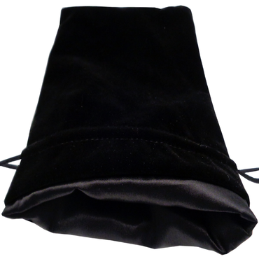 Fanroll Large Velvet Dice Bag - Black w/ Black Lining