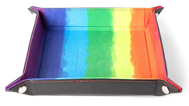 Fanroll Velvet Fold Up Dice Tray - Watercolor Rainbow
