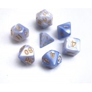 (Light blue+white) Blend color dice set
