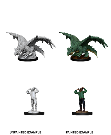 Green Dragon Wyrmling & Afflicted Elf