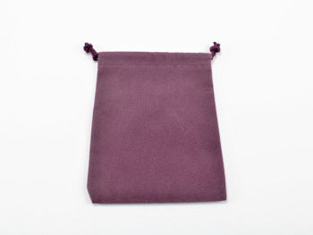 Small Suede Cloth Dice Bag - Purple