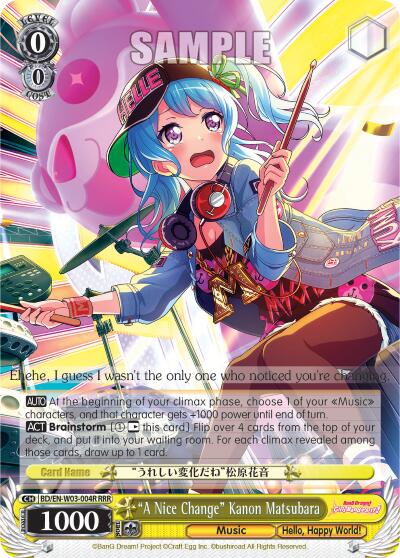 "A Nice Change" Kanon Matsubara (RRR)