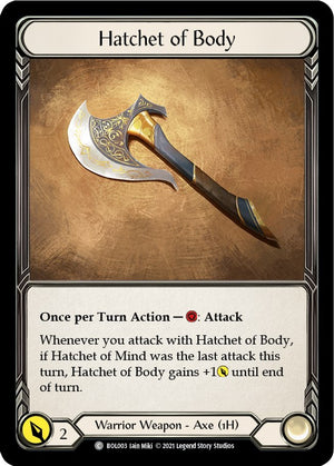 Hatchet of Body
