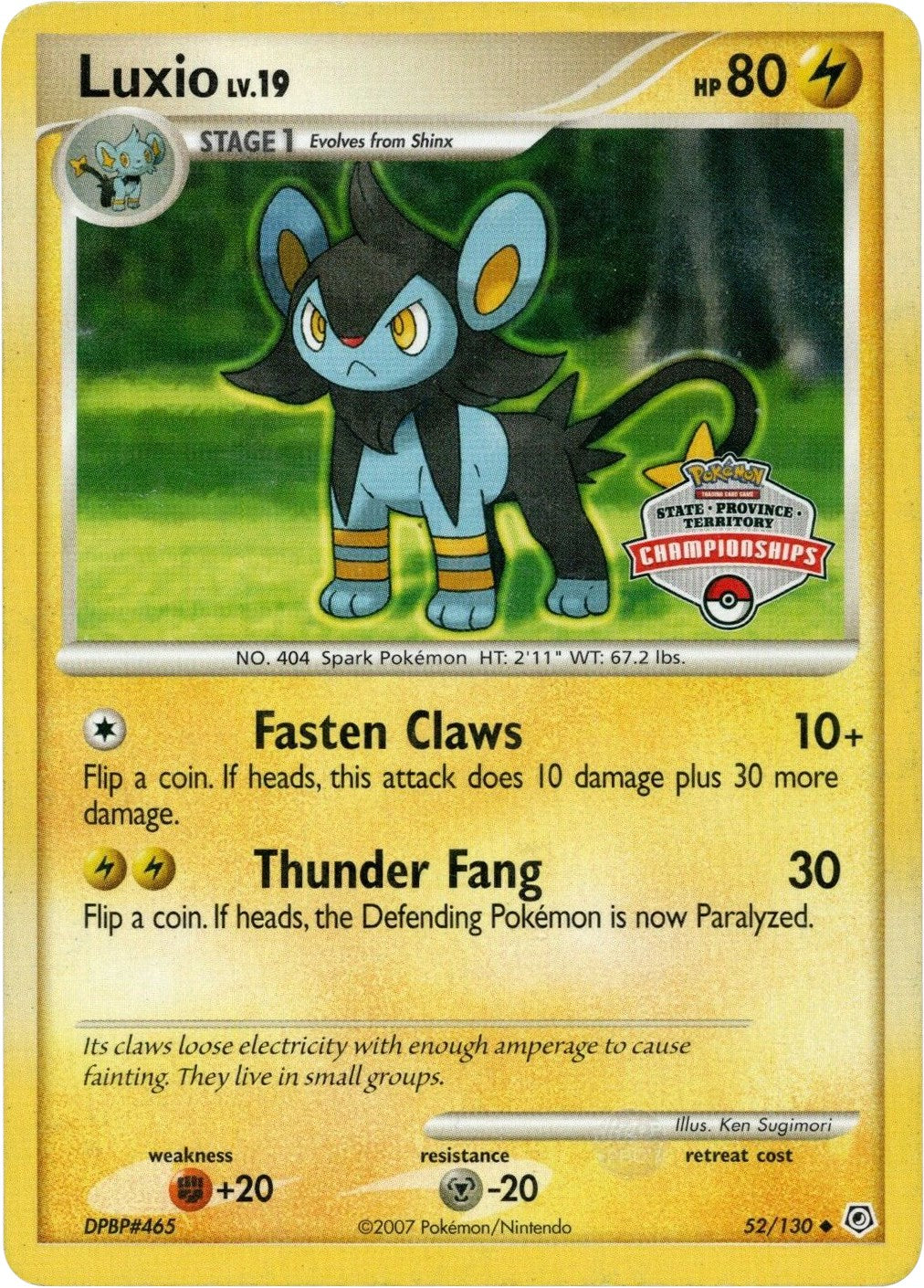 Luxio - 52/130 (State Championship Promo)