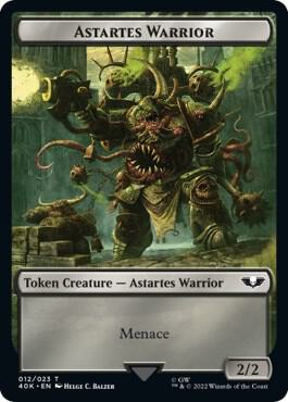 Spawn // Astartes Warrior (012) Double-Sided Token (Surge Foil) (Back)