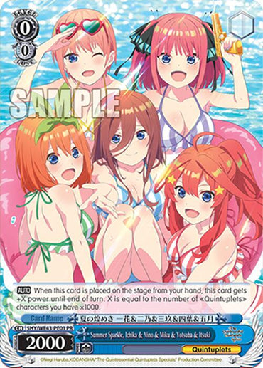 Summer Sparkle, Ichika & Nino & Miku & Yotsuba & Itsuki (5HY/WE43-PE01 PR) [The Quintessential Quintuplets Specials Premium Booster]