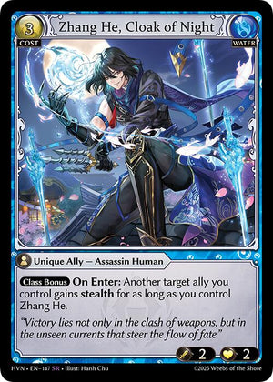 Zhang He, Cloak of Night