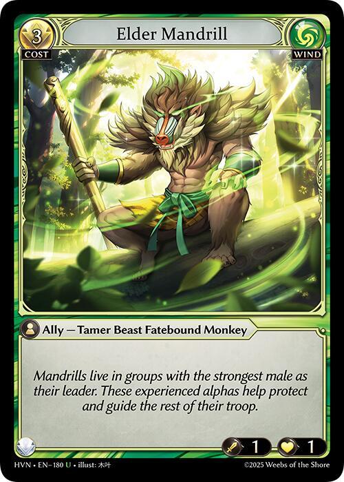 Wildgrowth Fatestone // Elder Mandrill (Back)