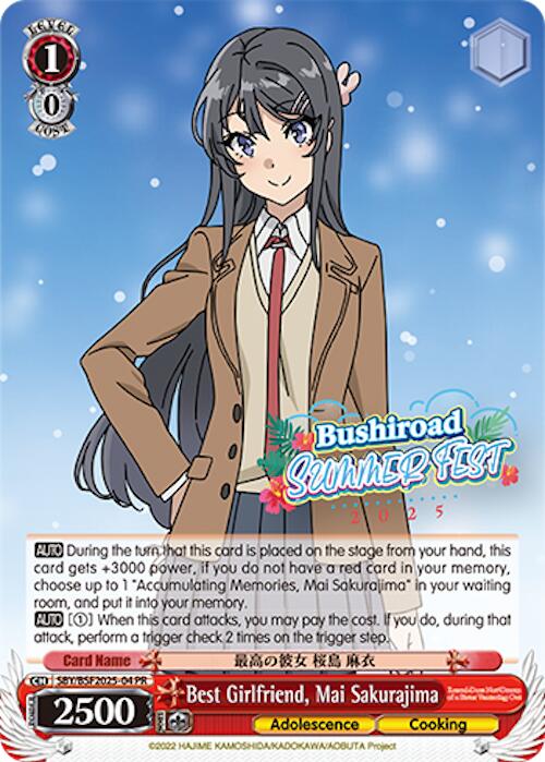 Best Girlfriend, Mai Sakurajima (Summer Fest 2025) [Bushiroad Event Cards]