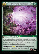 Decaying Reproach