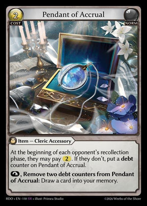 Pendant of Accrual