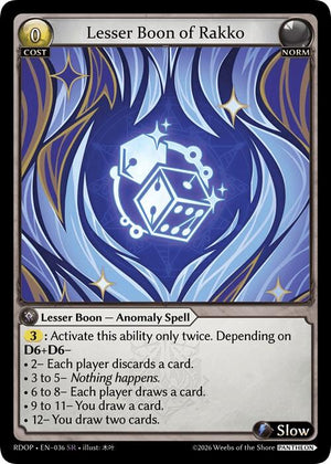 Lesser Boon of Rakko