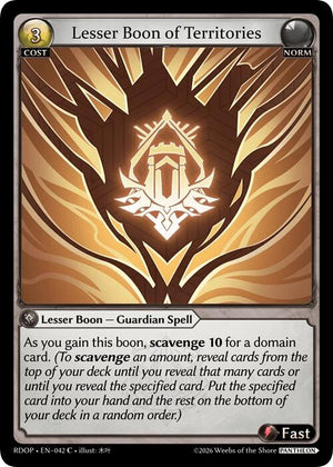 Lesser Boon of Territories