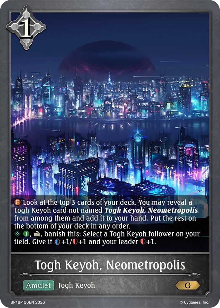 Togh Keyoh, Neometropolis