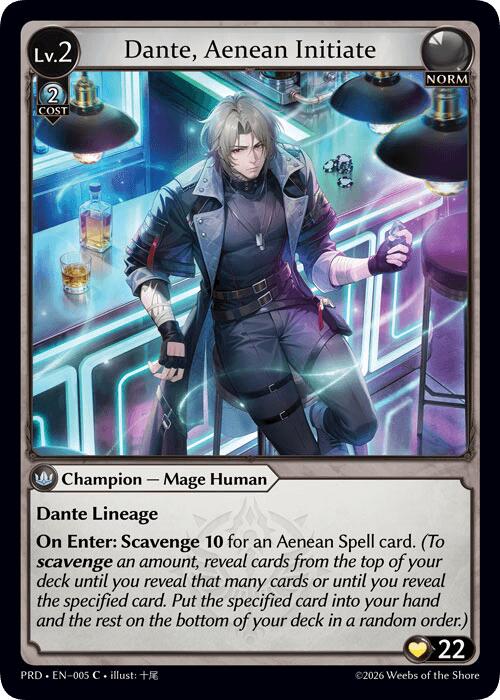 Dante, Aenean Initiate