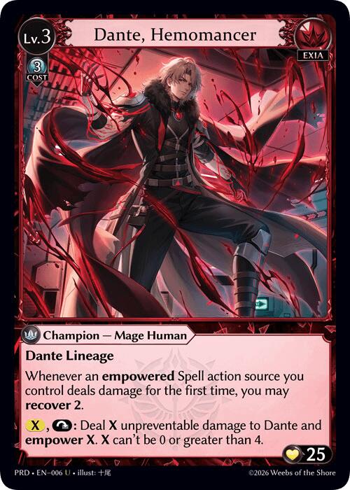 Dante, Hemomancer