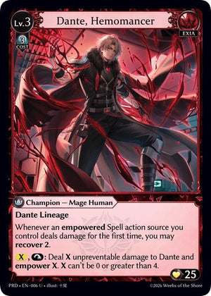 Dante, Hemomancer