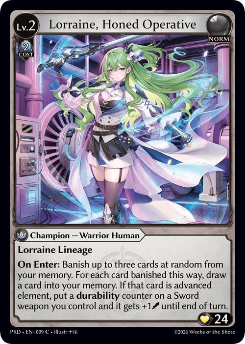 Lorraine, Honed Operative