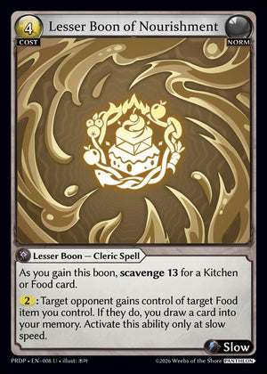Lesser Boon of Nourishment