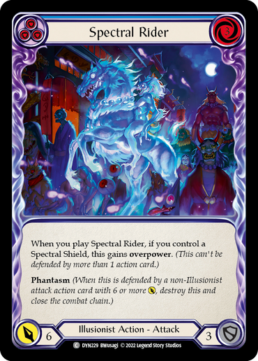 Spectral Rider (Blue) [DYN229] (Dynasty)  Rainbow Foil