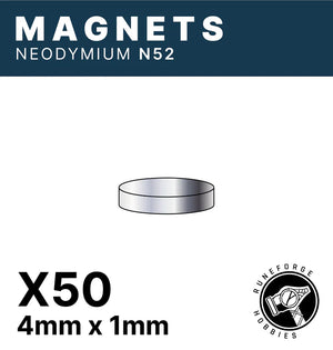 Neodymium Magnets 4x1mm - 50 units (N52)