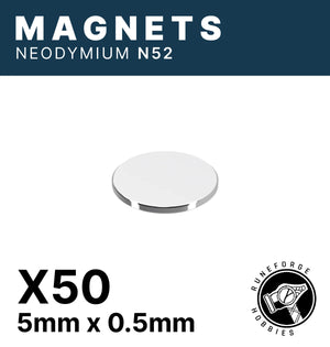 Neodymium Magnets 5x.5mm - 50 units (N52)