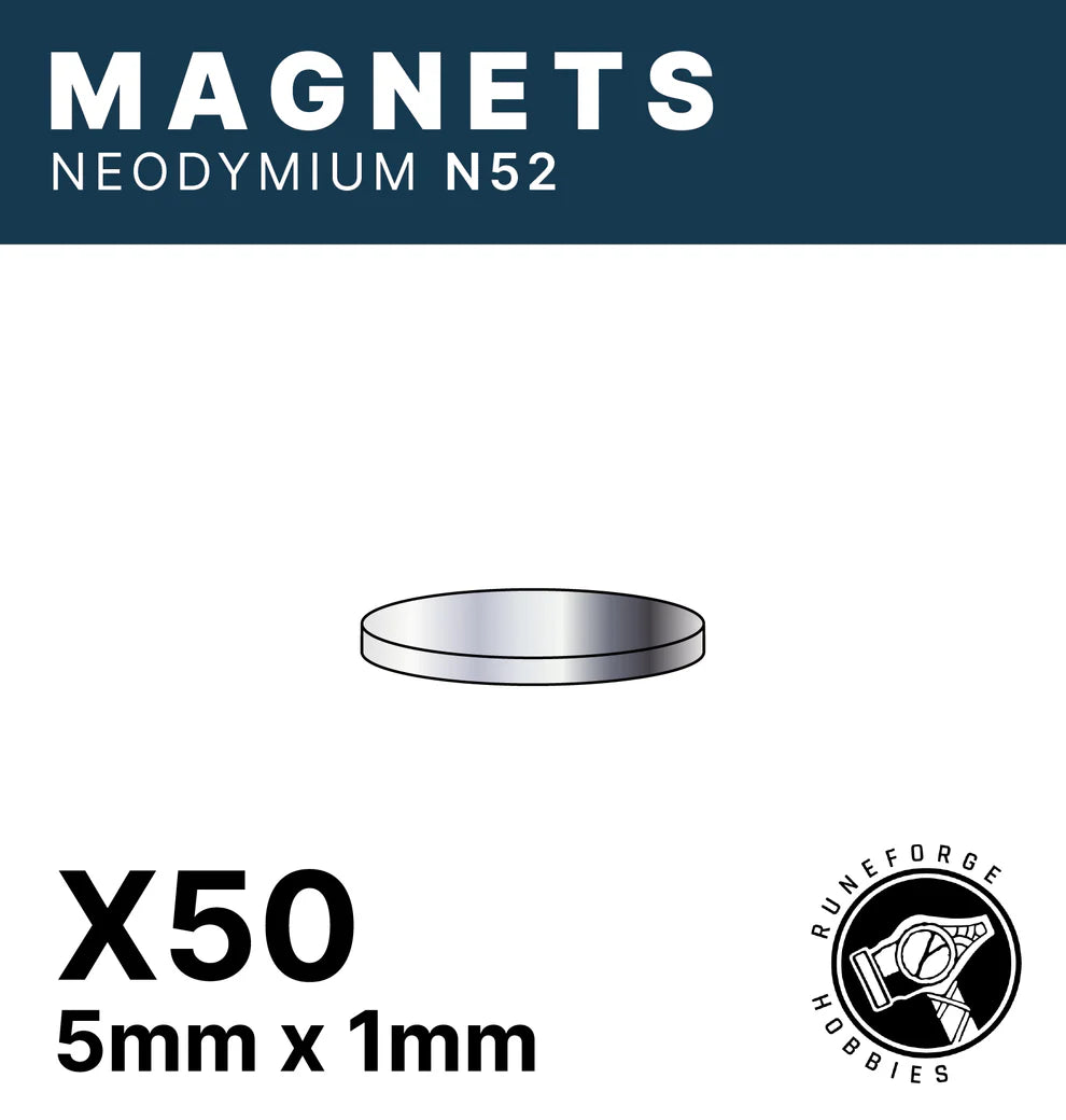 Neodymium Magnets 5x1mm - 50 units (N52)