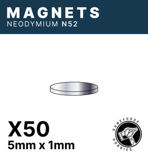 Neodymium Magnets 5x1mm - 50 units (N52)