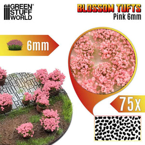 Blossom Tufts - Pink - 6mm - 75x