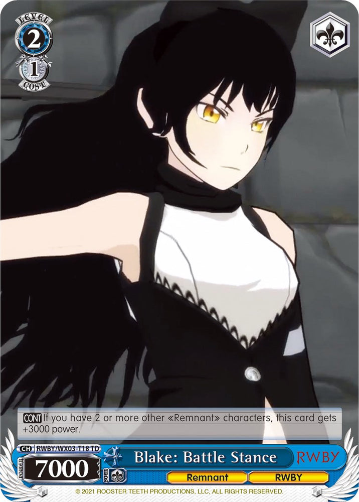 Blake: Battle Stance (RWBY/WX03-T18 TD) [RWBY]