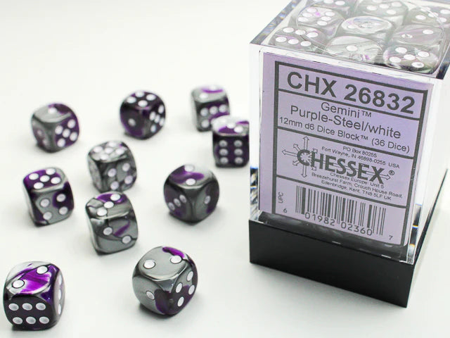 Gemini 36D6 Purple-Steel/ White 12mm