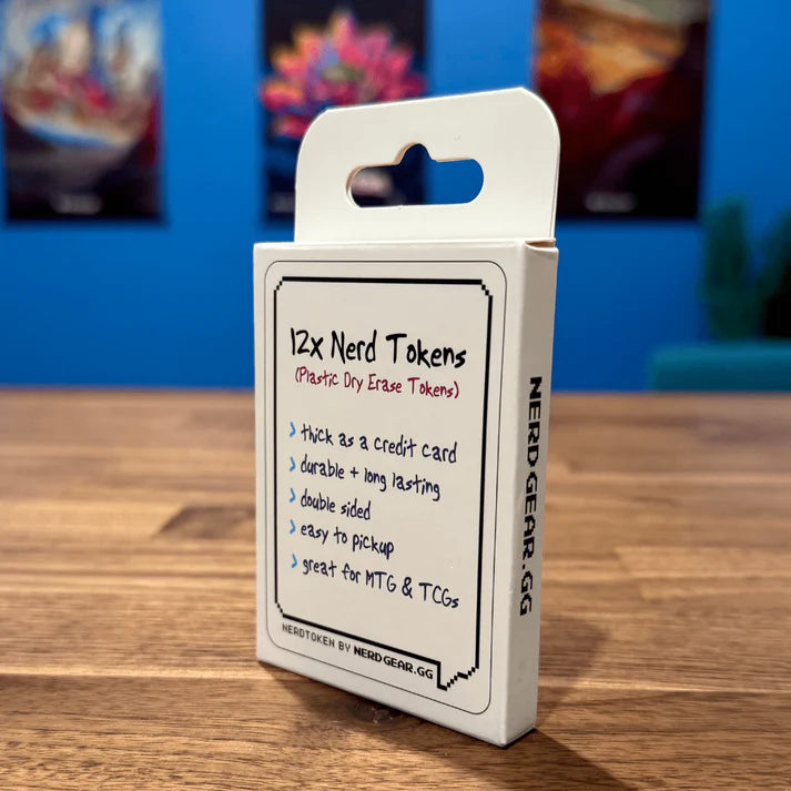 NerdTokens - Extra Thick Dry Erase Tokens for MTG - 12 Pack