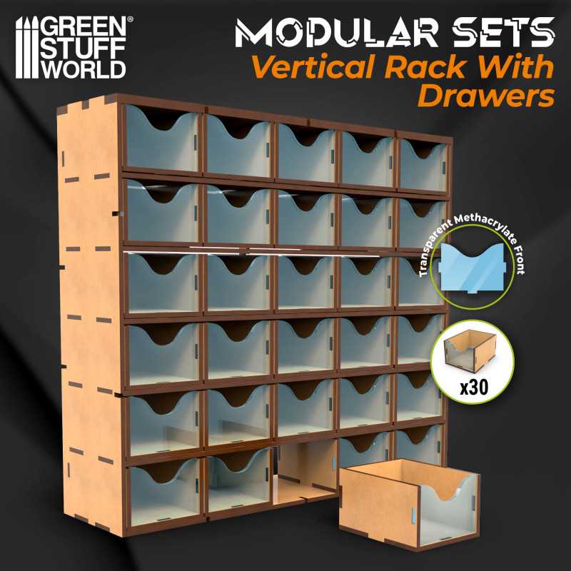Modular Rack Set With Drawers - Vertical