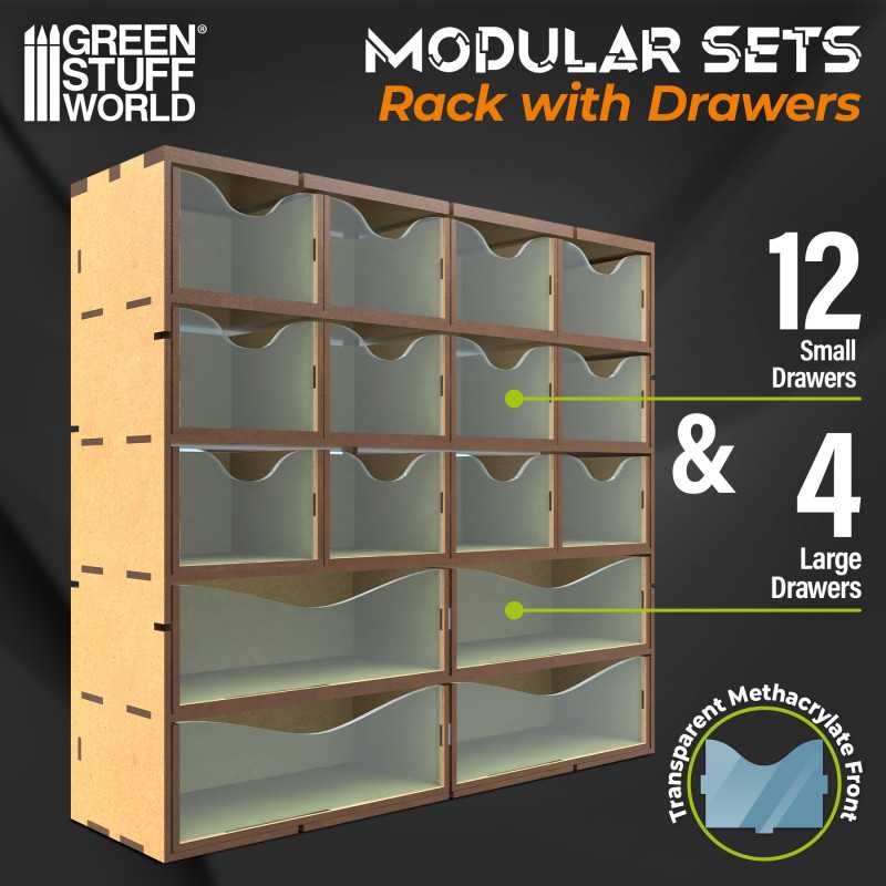 Modular Paint Rack - Rack With Drawers