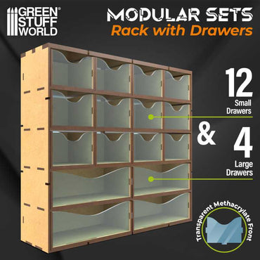 Modular Paint Rack - Rack With Drawers