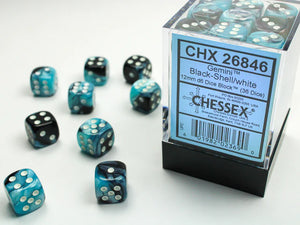 Gemini 36D6 Black-Shell/ White 12mm