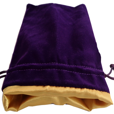 Fanroll Large Velvet Dice Bag - Purple w/ Gold Lining
