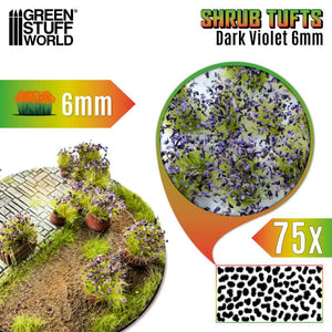 Shrub Tufts 6mm - Dark Violet 75x