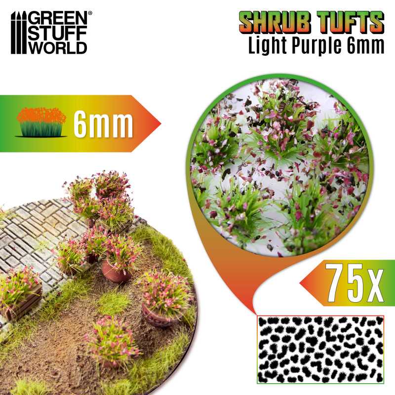 Shrub Tufts 6mm - Light Purple