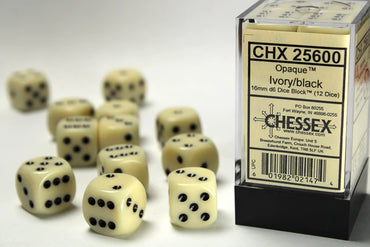Opaque 12D6 Ivory/ Black 16mm