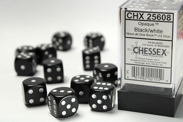 Opaque 12D6 Black/ White 16mm