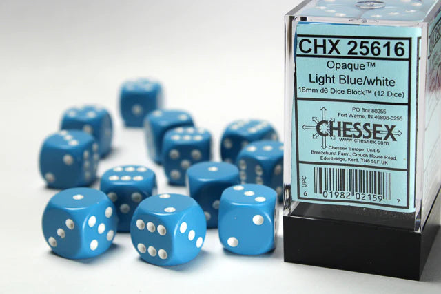 Opaque 12D6 Light Blue/ White 16mm