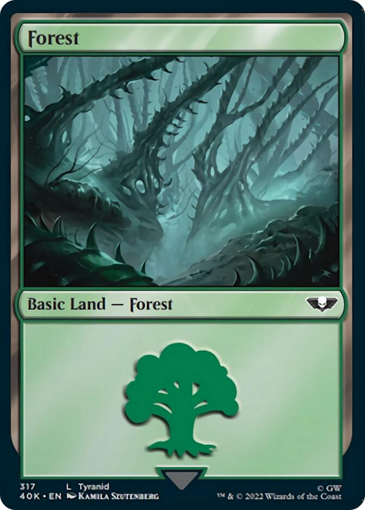Forest (317) (Surge Foil) [Warhammer 40,000]