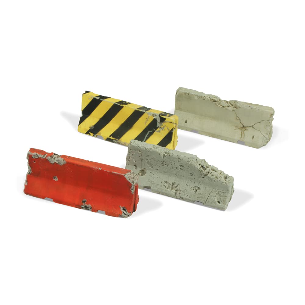 Damaged Concrete Barriers