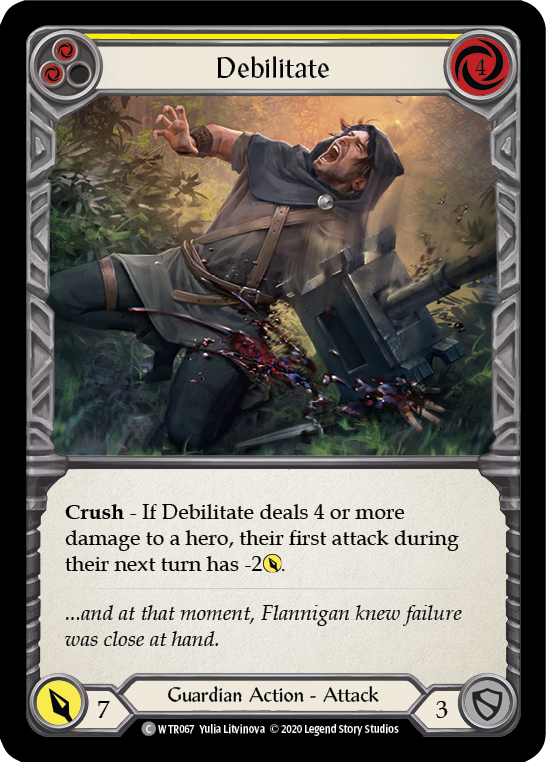 Debilitate (Yellow) [U-WTR067] (Welcome to Rathe Unlimited)  Unlimited Rainbow Foil