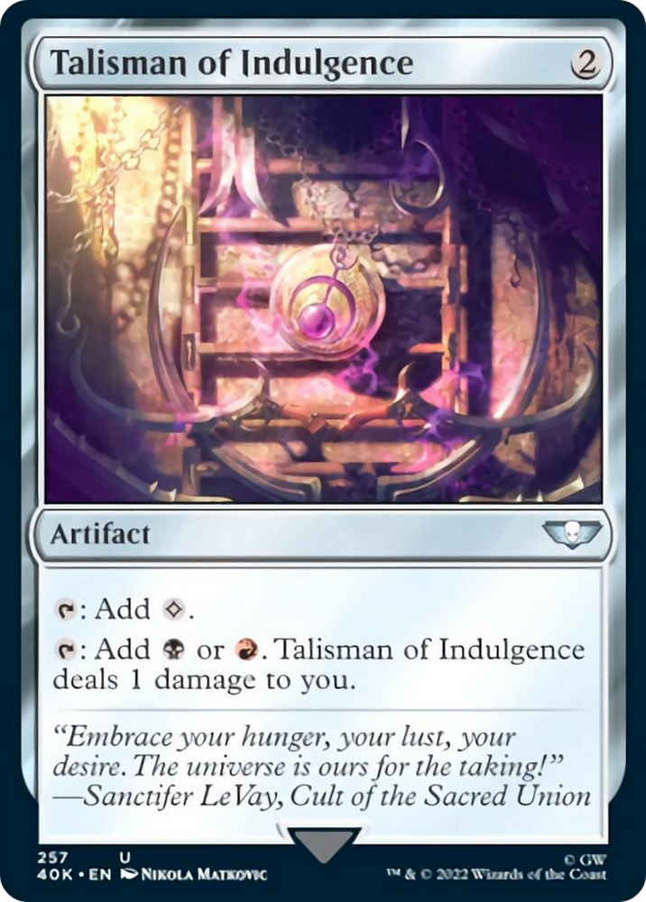 Talisman of Indulgence [Warhammer 40,000]