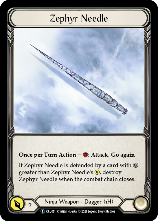 Zephyr Needle [U-CRU051] (Crucible of War Unlimited)  Unlimited Rainbow Foil