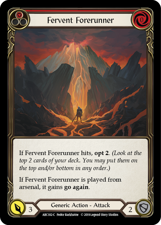 Fervent Forerunner (Red) [ARC182-C] (Arcane Rising)  1st Edition Normal