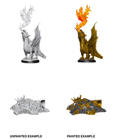 Gold Dragon Wyrmling & Half Eaten Treasure Pile