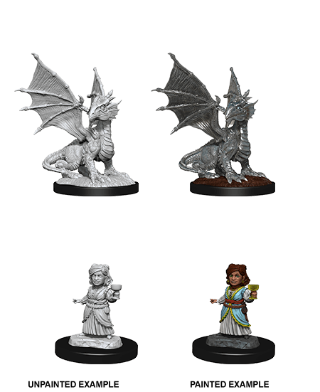 Silver Dragon Wyrmling & Halfling
